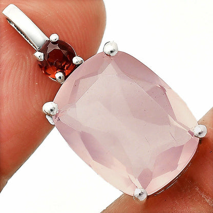 Natural Gemstones Cushion Shape 925 Silver Pendant Jewelry DGP1021 P-1113