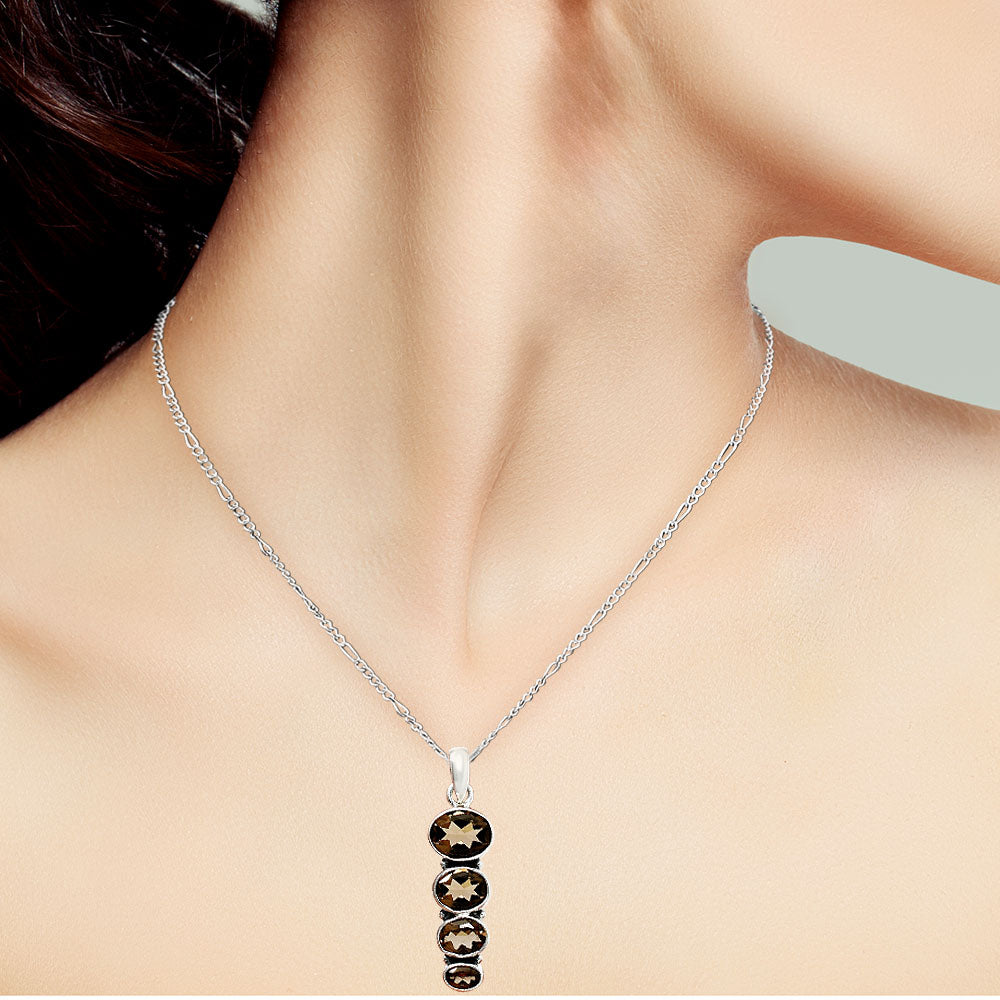 Natural Gemstones Oval Shape 925 Sterling Silver Pendant Jewelry DGP1022 P-1119-1