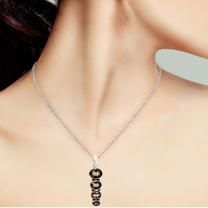 Natural Gemstones Oval Shape 925 Sterling Silver Pendant Jewelry DGP1022 P-1119-1