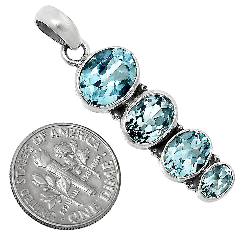 Natural Gemstones Oval Shape 925 Sterling Silver Pendant Jewelry DGP1022 P-1119-4