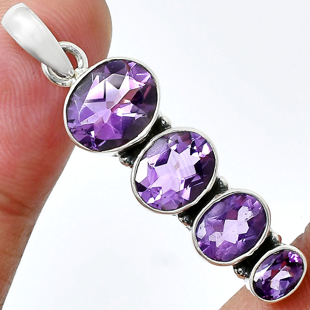 Natural Gemstones Oval Shape 925 Sterling Silver Pendant Jewelry DGP1022 P-1119-5