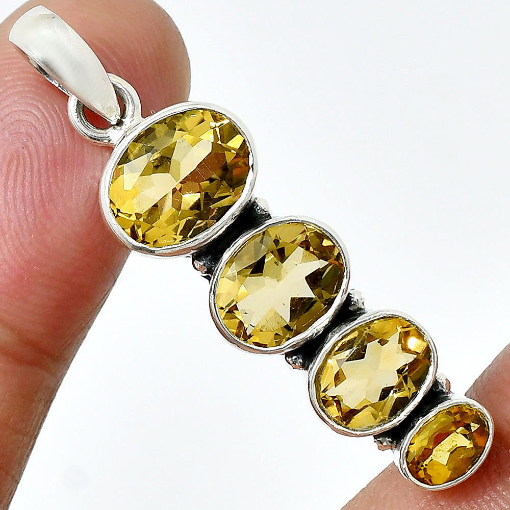 Natural Gemstones Oval Shape 925 Sterling Silver Pendant Jewelry DGP1022 P-1119-6