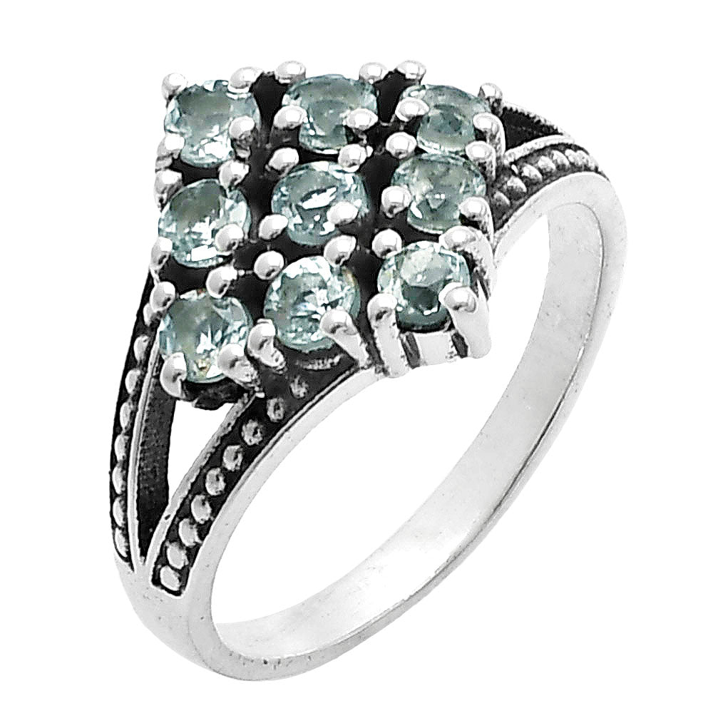 Natural Gemstones 925 Sterling Silver Ring Size 5-9 Jewelry DGR1106 R-1018