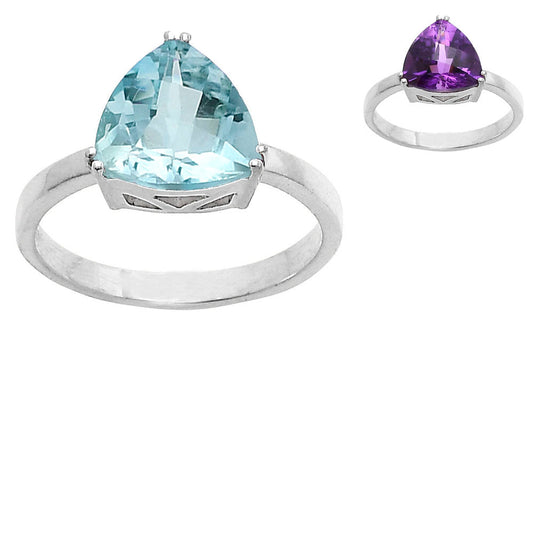 Natural Gemstones Checker 925 Sterling Silver Ring Size 5-9 Jewelry DGR1108 R-1020-0