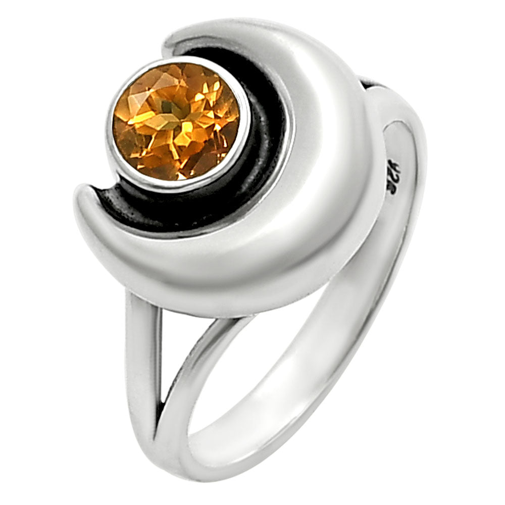 Crescent Moon - Natural Gemstones 925 Silver Ring Size 5-9 Jewelry DGR1117 R-1072-3