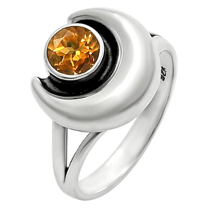 Crescent Moon - Natural Gemstones 925 Silver Ring Size 5-9 Jewelry DGR1117 R-1072-3