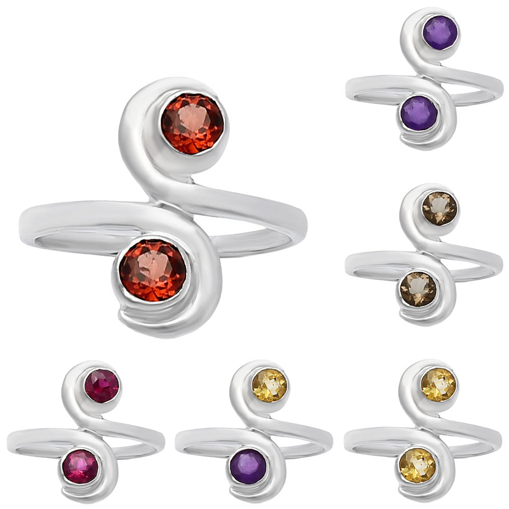 Natural Gemstones 925 Silver Ring Size 5-8 Jewelry DGR1129 R-1230-0