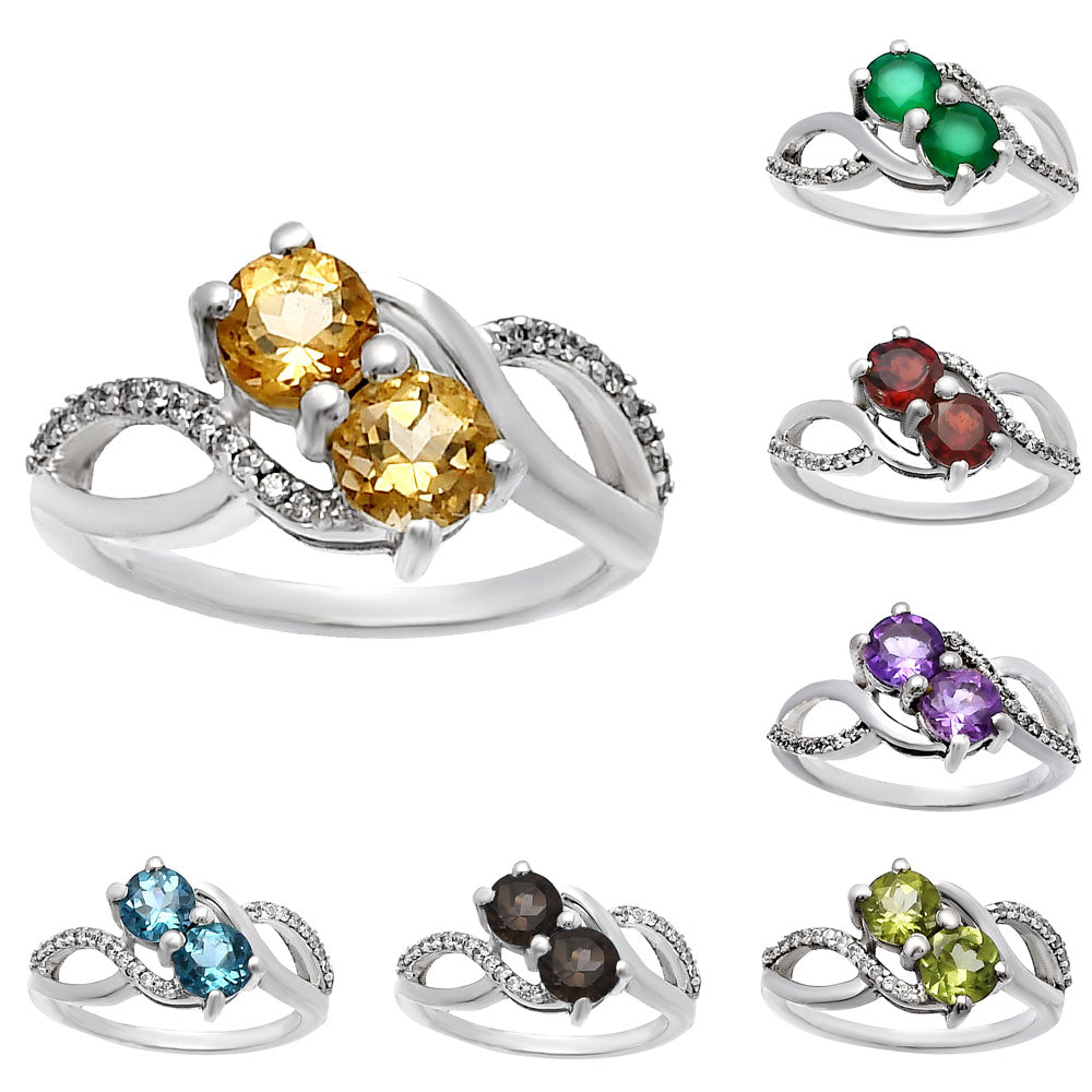Natural Gemstones 925 Silver Ring Size 5-8 Jewelry DGR1130 R-1033