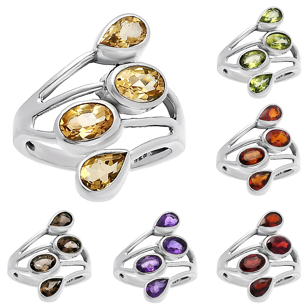 Natural Gemstones 925 Silver Ring Size 5-8 Jewelry DGR1133 R-1053