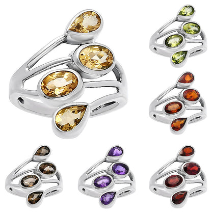 Natural Gemstones 925 Silver Ring Size 5-8 Jewelry DGR1133 R-1053