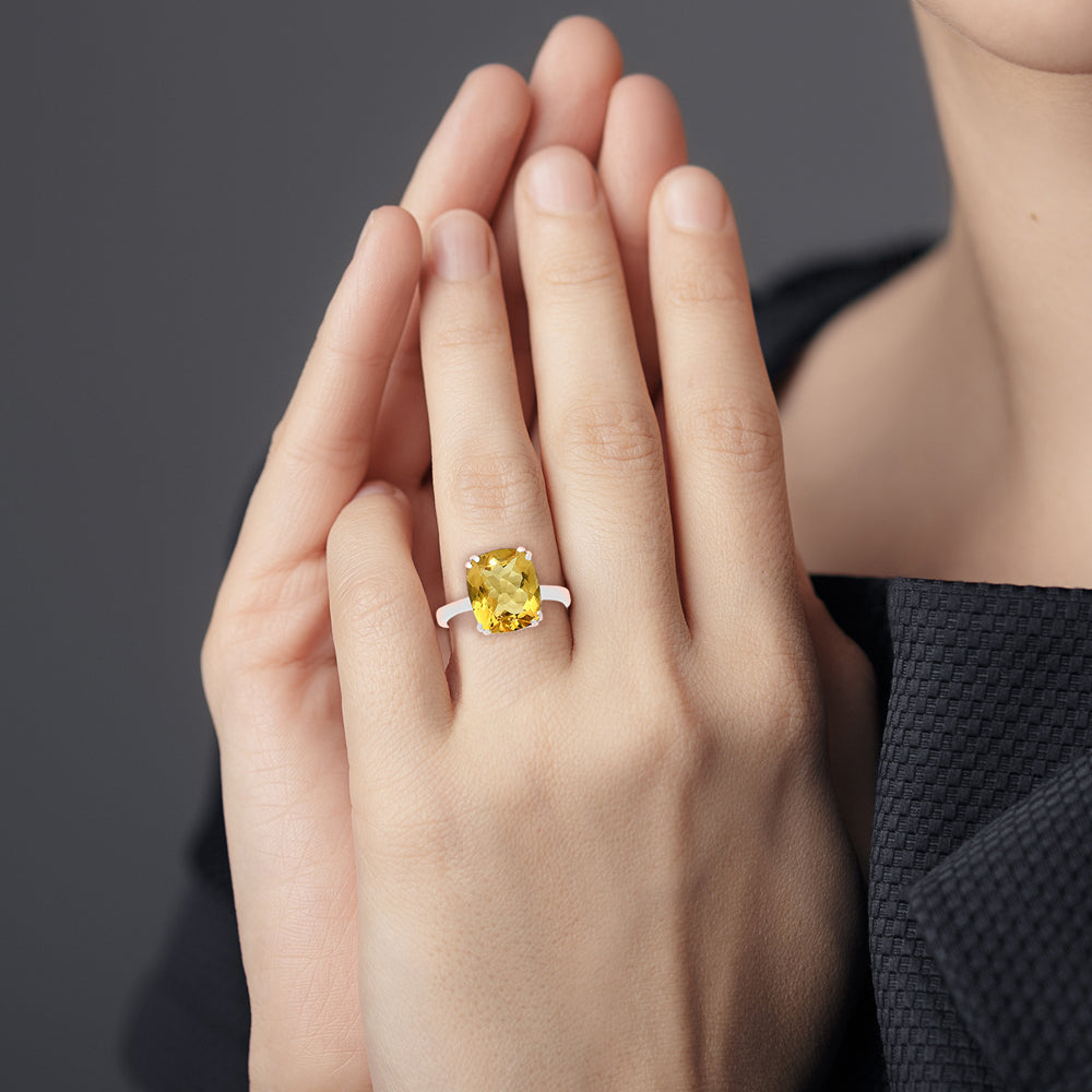 Natural Gemstone Cushion Shape 925 Silver Ring Size 7-9 Jewelry DGR1139 R-1020-1