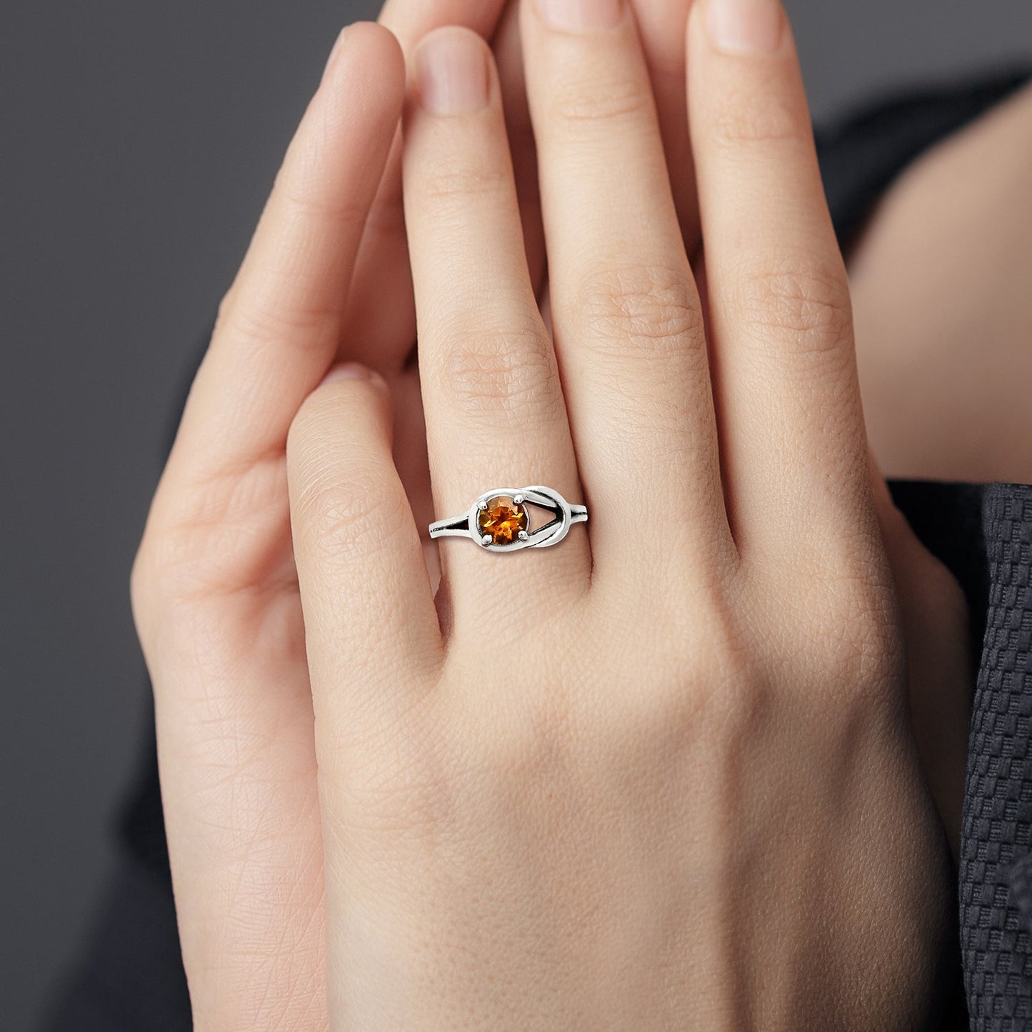 Natural Gemstones Round Shape 925 Silver Ring Size 6-9 Jewelry DGR1141 R-1215-1