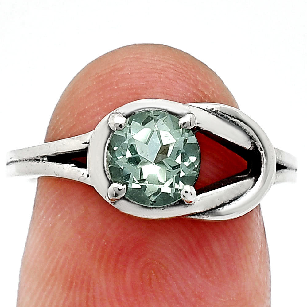 Natural Gemstones Round Shape 925 Silver Ring Size 6-9 Jewelry DGR1141 R-1215-7