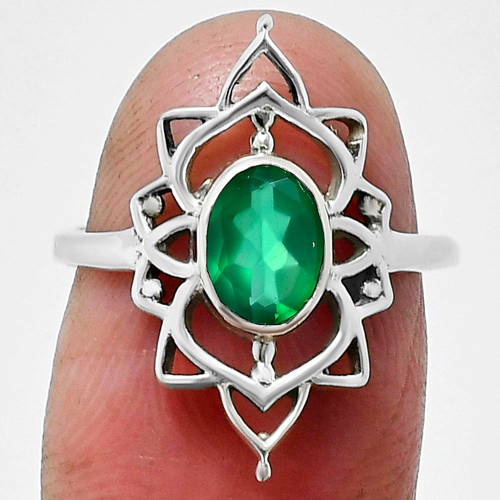 Natural Gemstones Oval Shape 925 Silver Ring S. 6-9 Jewelry DGR1143 R-1744-2