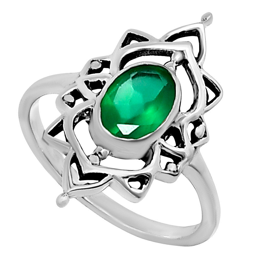 Natural Gemstones Oval Shape 925 Silver Ring S. 6-9 Jewelry DGR1143 R-1744-4