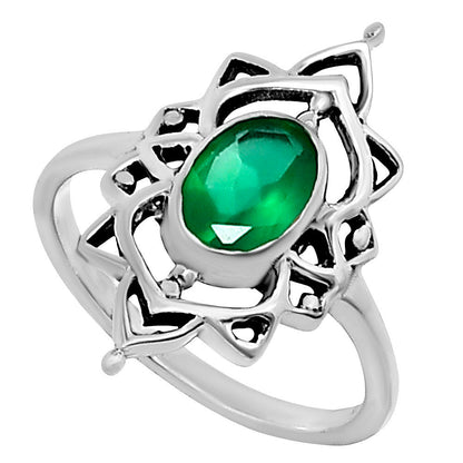 Natural Gemstones Oval Shape 925 Silver Ring S. 6-9 Jewelry DGR1143 R-1744-4