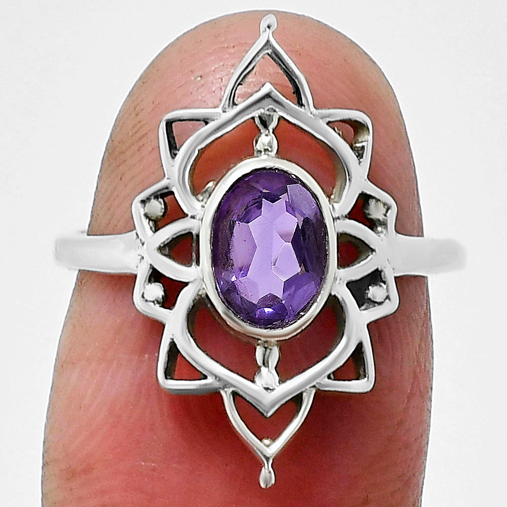 Natural Gemstones Oval Shape 925 Silver Ring S. 6-9 Jewelry DGR1143 R-1744-6