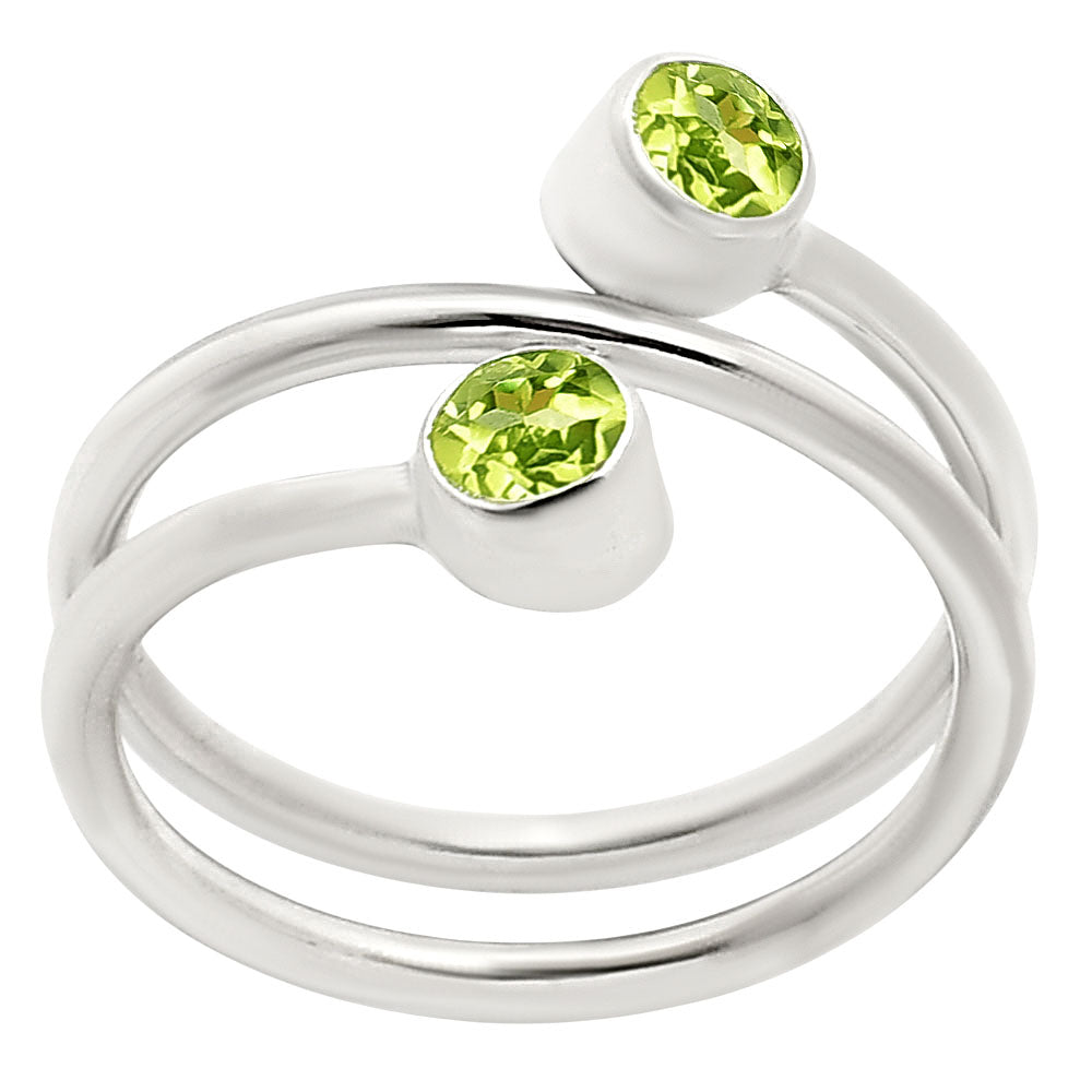 Natural Gemstones Round Shape 925 Silver Ring Size 6-9 Jewelry DGR1145 R-1185-4