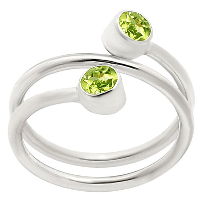 Natural Gemstones Round Shape 925 Silver Ring Size 6-9 Jewelry DGR1145 R-1185-4