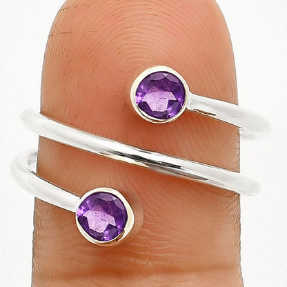 Natural Gemstones Round Shape 925 Silver Ring Size 6-9 Jewelry DGR1145 R-1185-6