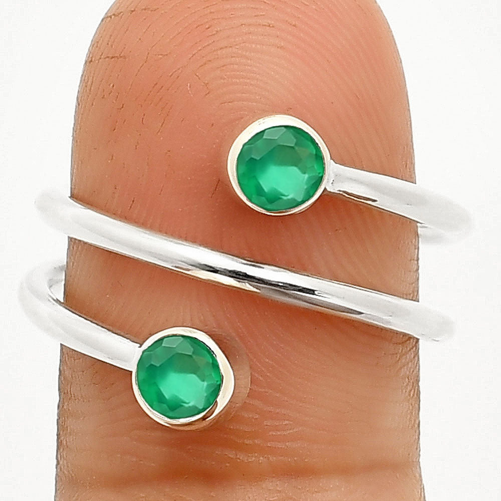 Natural Gemstones Round Shape 925 Silver Ring Size 6-9 Jewelry DGR1145 R-1185-7