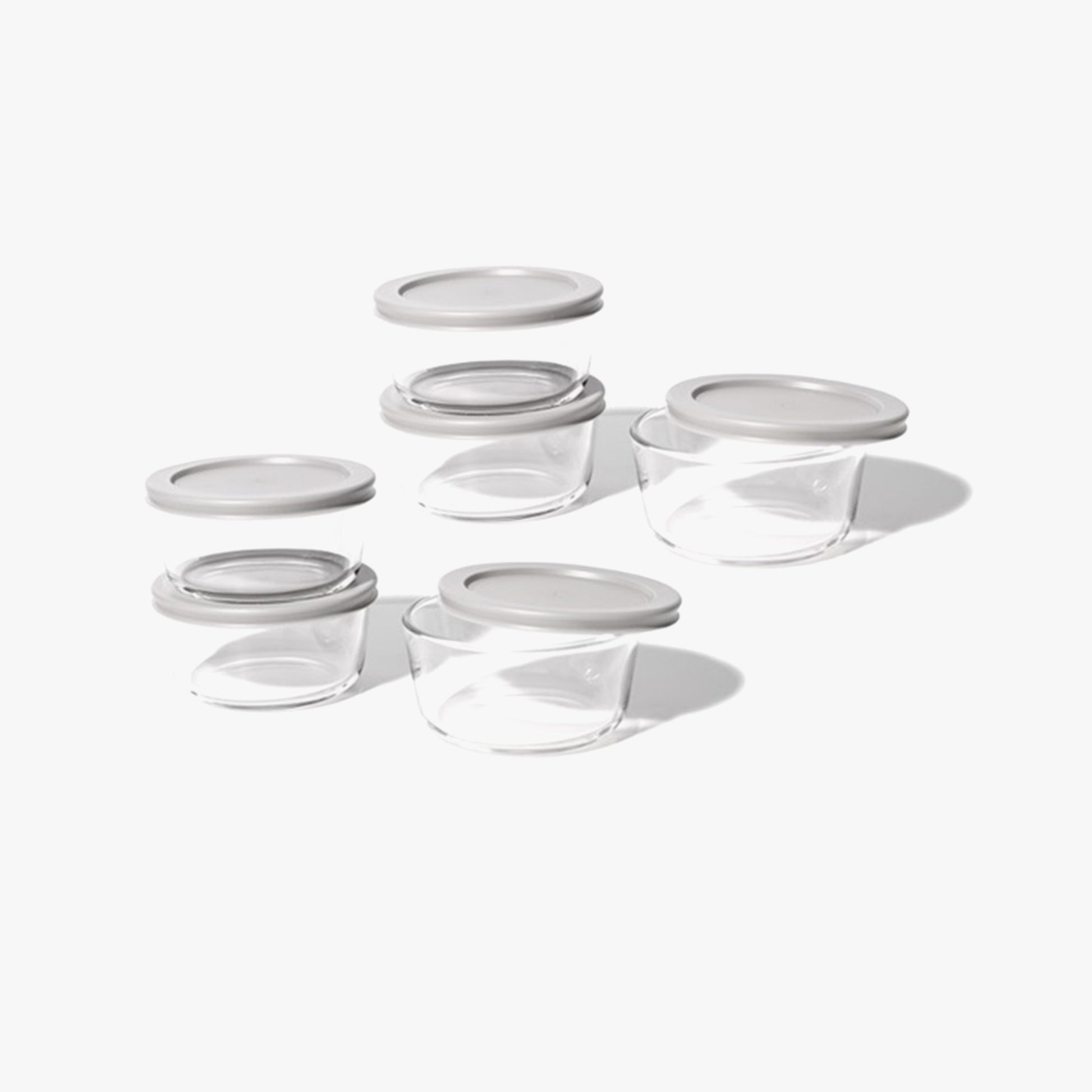 Glass Food Storage Containers - 12 Piece 2 Cup Set (6 Containers + 6 Lids)-0