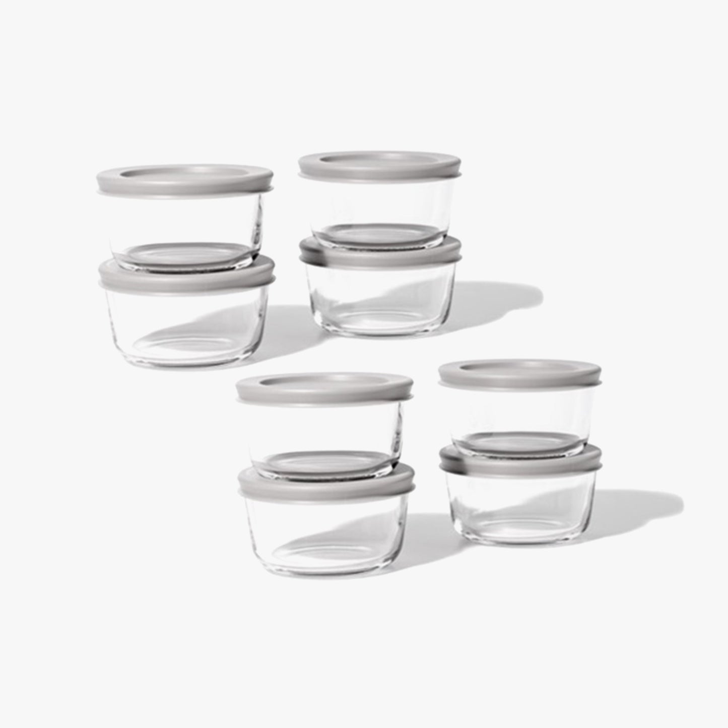 Glass Food Storage Containers - 16 Piece 1 Cup Set (8 Containers + 8 Lids)-0