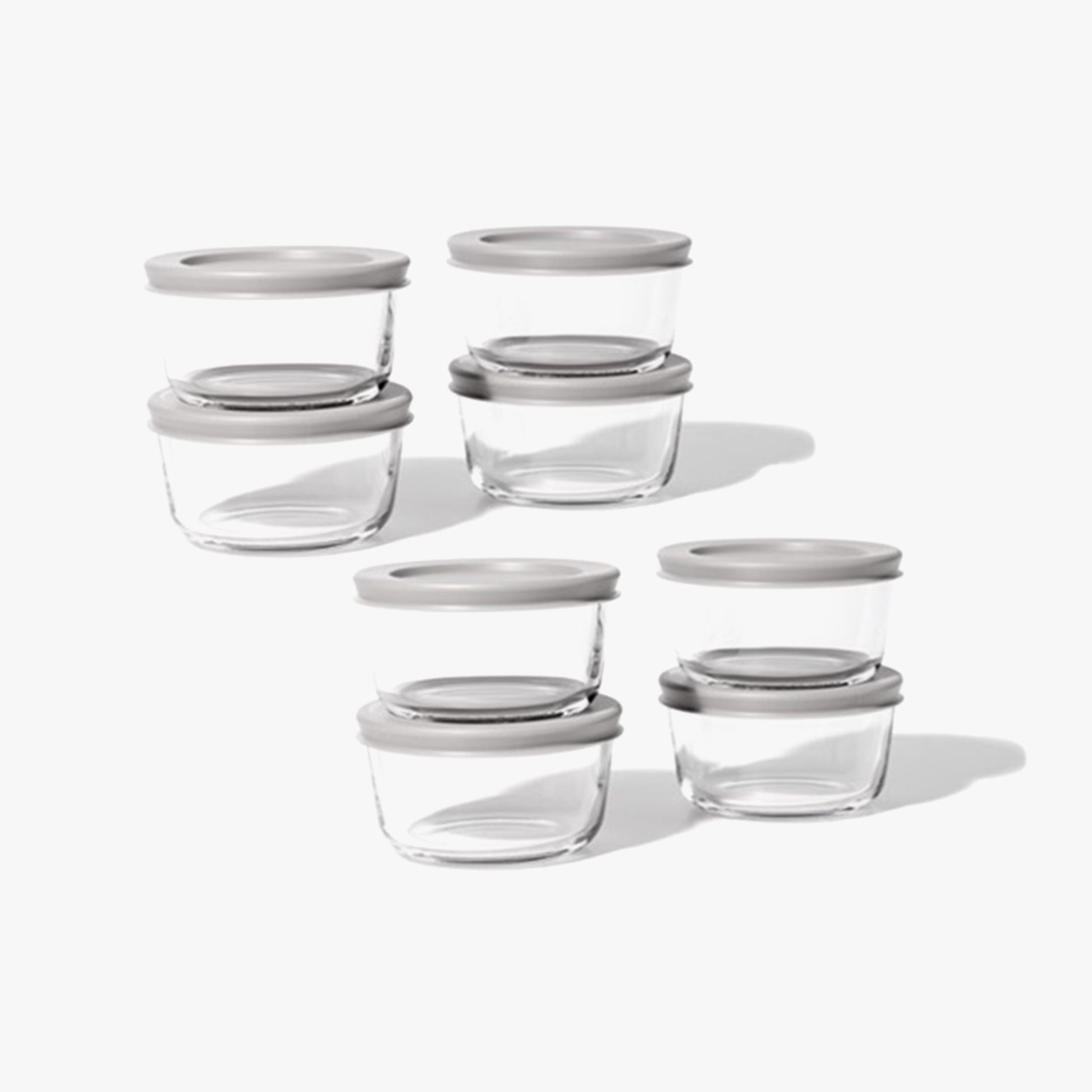 Glass Food Storage Containers - 16 Piece 1 Cup Set (8 Containers + 8 Lids)-0