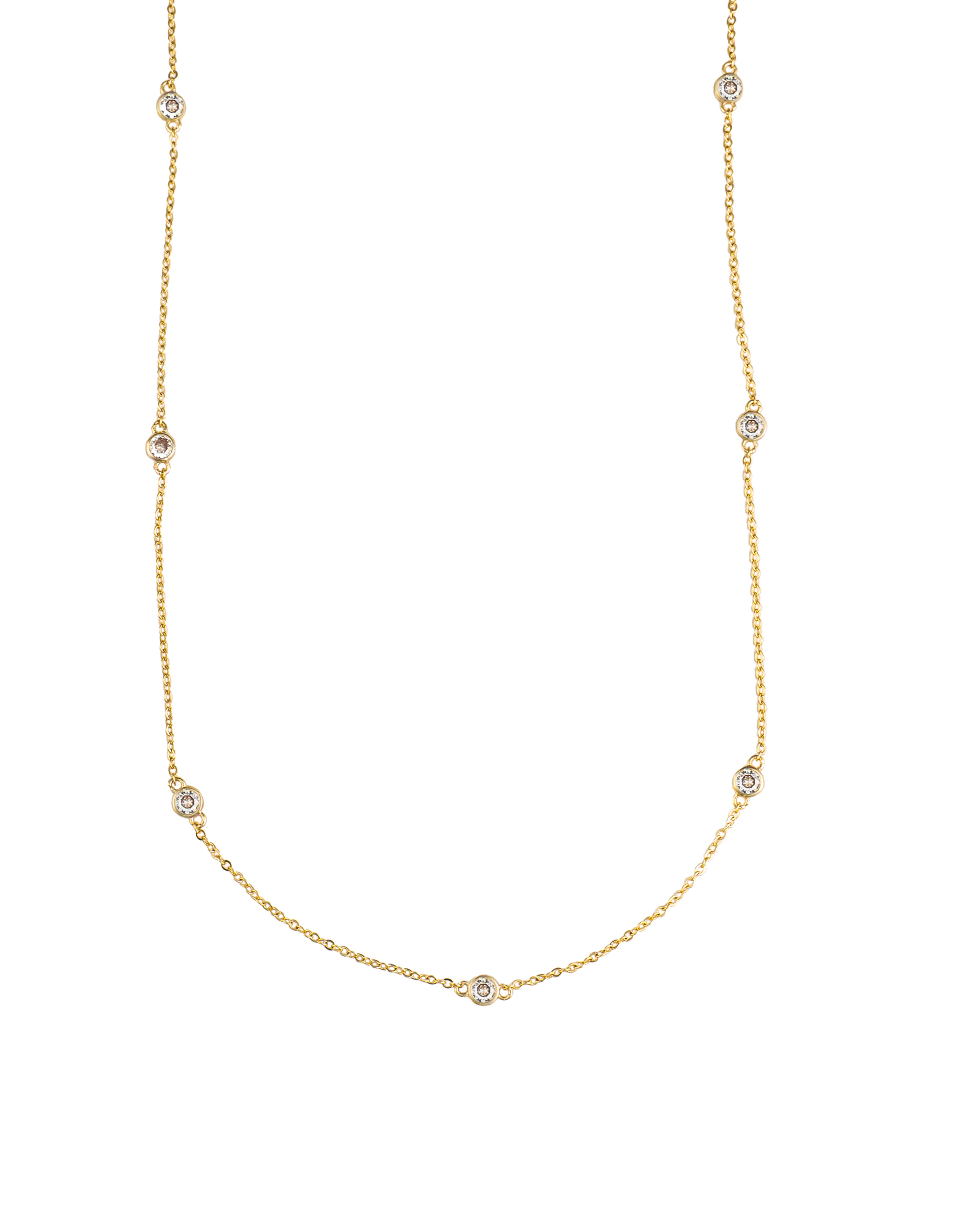 Long Round Zirconia Rollo Chain (H81)-0