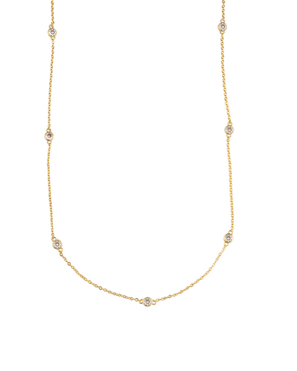 Long Round Zirconia Rollo Chain (H81)-0