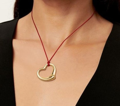 Else Peretti Open Heart Pendant from Tiffany & Co. 18K Gold
