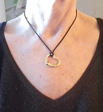 Else Peretti Open Heart Pendant from Tiffany & Co. 18K Gold