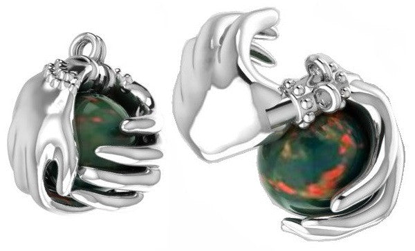 Leona's Healing Hands, Locket for Crystals or Essential Oils, Sterling Silver