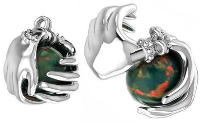 Leona's Healing Hands, Locket for Crystals or Essential Oils, Sterling Silver