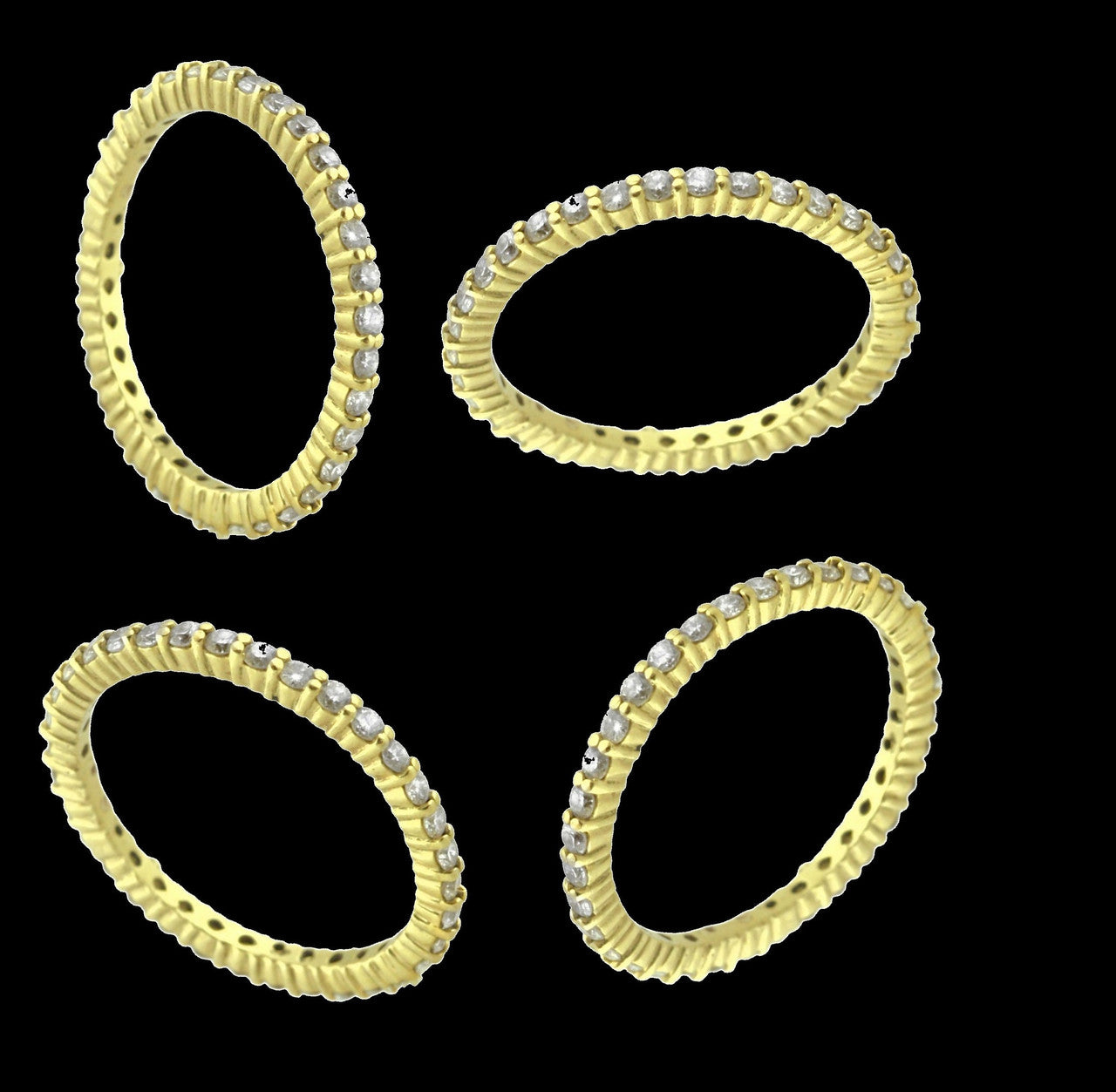 Stacking Rings-Eternity-White diamonds-18K-2