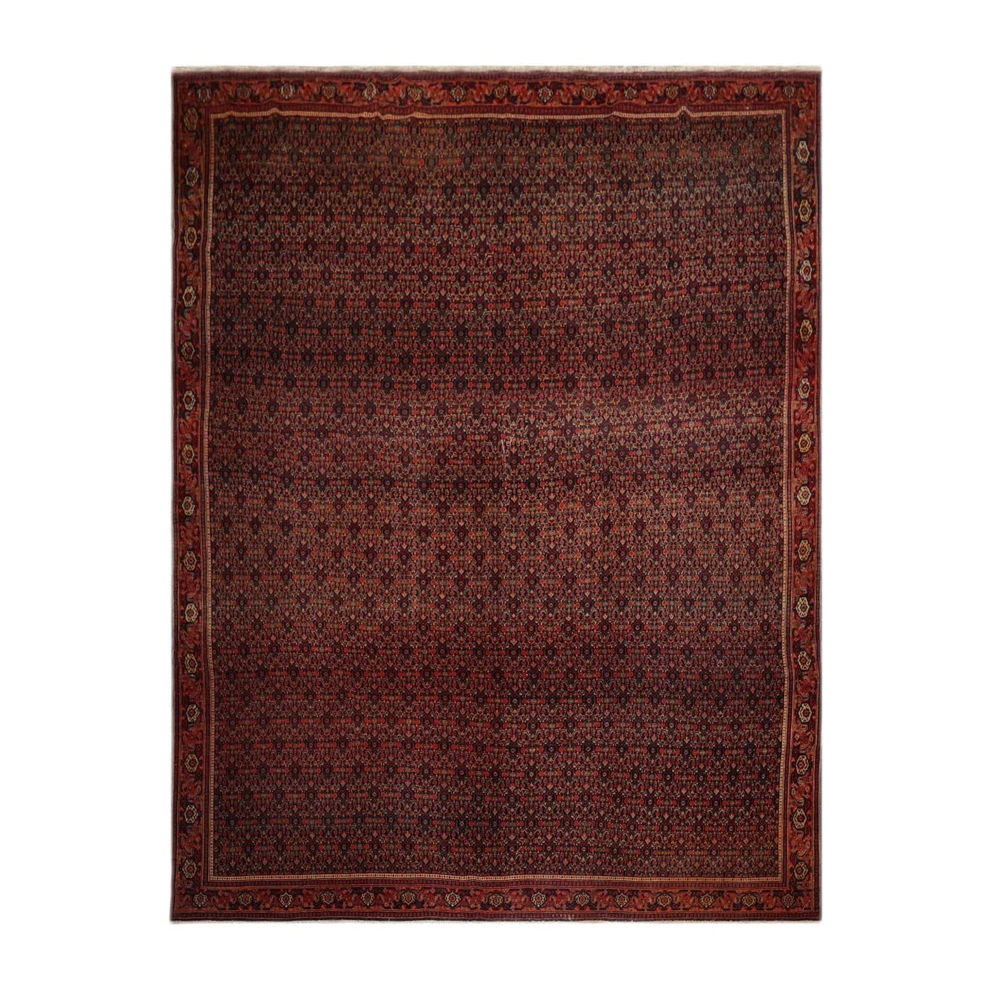 10' x13' 2'' Hand Knotted Persian 100% Wool Antique  Traditional  Oriental Area Rug Black,Orange Color-1