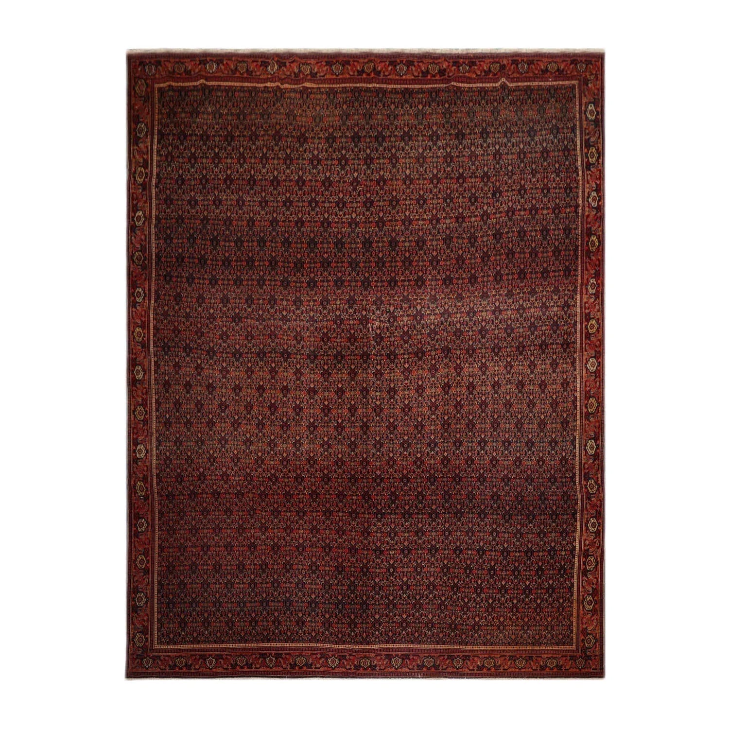 10' x13' 2'' Hand Knotted Persian 100% Wool Antique  Traditional  Oriental Area Rug Black,Orange Color-1