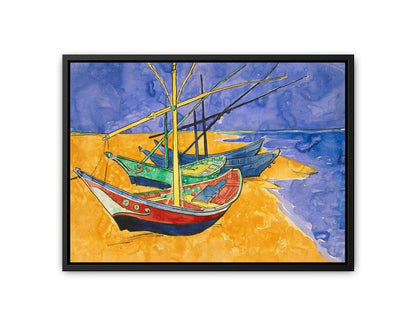 Fishing Boats By Van Gogh Canvas Print
