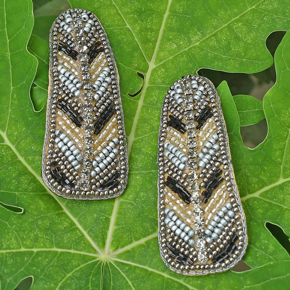 Colorful Beaded Hair Clip, Jewelry,Beaded Barrette,Indigenous Hair Clip ,Tribal Barrette,Beaded Hair Bow FHC1002