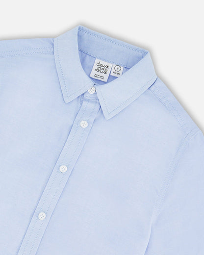 Long Sleeve Button Down Shirt Pale Blue-4