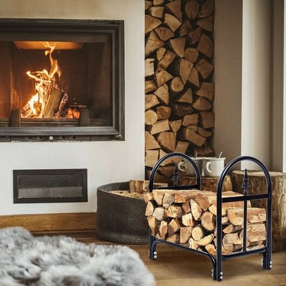 2 Feet Outdoor Heavy Duty Steel Firewood Storage Holder-4