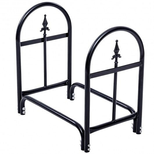2 Feet Outdoor Heavy Duty Steel Firewood Storage Holder-0