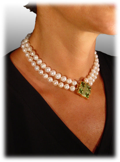 Gift Necklace-18K Gold and Peridot