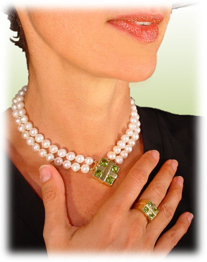 Gift Necklace-18K Gold and Peridot