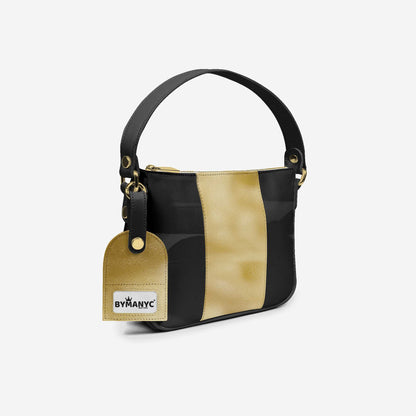 Handbag BYMANYC ® New York – Luxe Pendant Vertical Band in Platinum & Noir