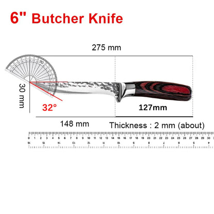 Handmade Stainless Steel Chef Boning Knife – Butcher Cleaver & Fishing Knife