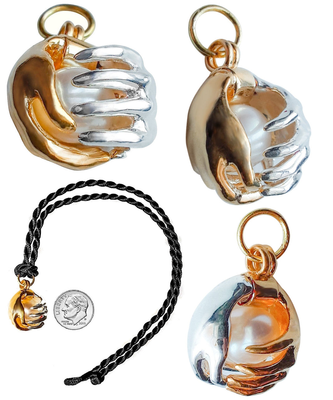 Leona's Healing Hands, Locket for Crystals or Essential Oils, Sterling Silver