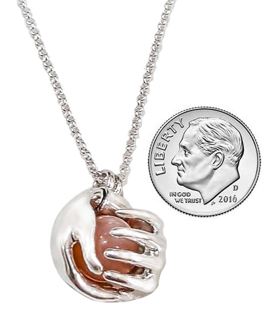 Leona's Healing Hands, Locket for Crystals or Essential Oils, Sterling Silver