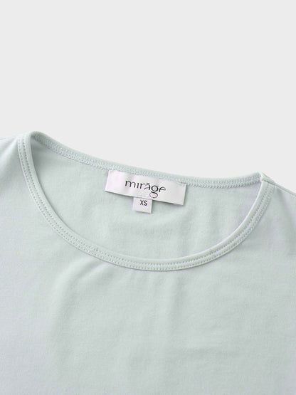 Pleat Front Button Down Dress-Light Blue