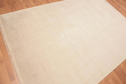 6' x 9' Geometric Pattern Hand Knotted 100% Wool Area Rug Beige 6x9